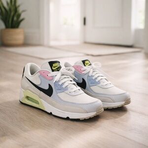 Nike Air Max Sneakers White Black Pastel Pink Blue Lime